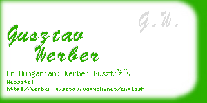 gusztav werber business card